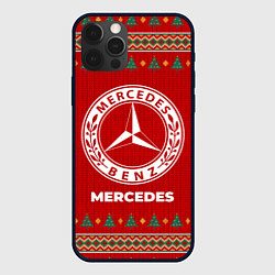 Чехол для iPhone 12 Pro Max Mercedes new year, цвет: 3D-черный