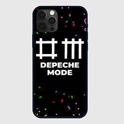 Чехол для iPhone 12 Pro Max Depeche Mode конфети, цвет: 3D-черный