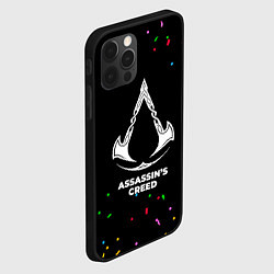 Чехол для iPhone 12 Pro Max Assassins Creed конфети, цвет: 3D-черный — фото 2