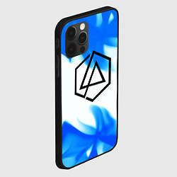 Чехол для iPhone 12 Pro Max Linkin park blue flame, цвет: 3D-черный — фото 2