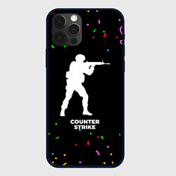 Чехол для iPhone 12 Pro Max Counter Strike конфети, цвет: 3D-черный