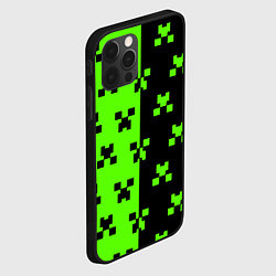 Чехол для iPhone 12 Pro Max Майкрафт стиль текстура, цвет: 3D-черный — фото 2