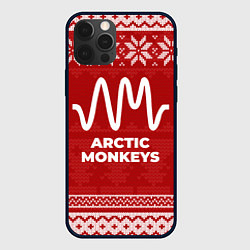 Чехол для iPhone 12 Pro Max Новогодний Arctic Monkeys, цвет: 3D-черный