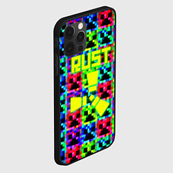 Чехол для iPhone 12 Pro Max Minecraft x rust, цвет: 3D-черный — фото 2
