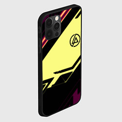 Чехол для iPhone 12 Pro Max Linkin park geometry steel, цвет: 3D-черный — фото 2