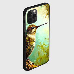 Чехол для iPhone 12 Pro Max Колибри птичка, цвет: 3D-черный — фото 2