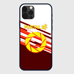 Чехол для iPhone 12 Pro Max Portal geometry game, цвет: 3D-черный