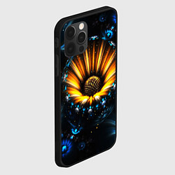 Чехол для iPhone 12 Pro Max Фрактальный цветок, цвет: 3D-черный — фото 2