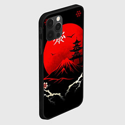 Чехол для iPhone 12 Pro Max Japan red black nature, цвет: 3D-черный — фото 2