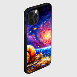 Чехол для iPhone 12 Pro Max Улитка и космос, цвет: 3D-черный — фото 2