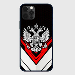 Чехол для iPhone 12 Pro Max Герб России - униформа, цвет: 3D-черный