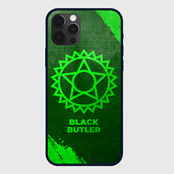 Чехол для iPhone 12 Pro Max Black Butler - green gradient, цвет: 3D-черный