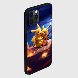 Чехол для iPhone 12 Pro Max Пикачу с гитарой, цвет: 3D-черный — фото 2