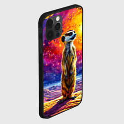 Чехол для iPhone 12 Pro Max Сурикат и космическое небо, цвет: 3D-черный — фото 2