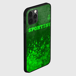 Чехол для iPhone 12 Pro Max Sporting - green gradient посередине, цвет: 3D-черный — фото 2
