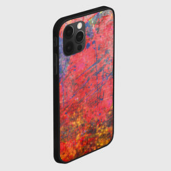 Чехол для iPhone 12 Pro Max Абстракция - red yellow grunge, цвет: 3D-черный — фото 2