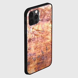 Чехол для iPhone 12 Pro Max Абстракция - old red metal, цвет: 3D-черный — фото 2