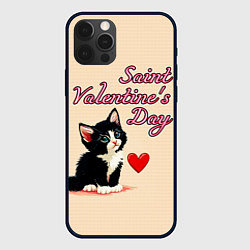 Чехол для iPhone 12 Pro Max Saint Valentines Day, цвет: 3D-черный