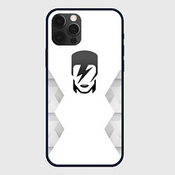 Чехол для iPhone 12 Pro Max David Bowie white poly, цвет: 3D-черный