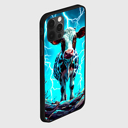 Чехол для iPhone 12 Pro Max Корова в разрядах молнии, цвет: 3D-черный — фото 2