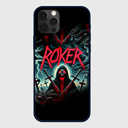 Чехол для iPhone 12 Pro Max Roker - blood in the ground, цвет: 3D-черный