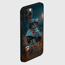 Чехол для iPhone 12 Pro Max Stronghold Crusader рыцарь котенок, цвет: 3D-черный — фото 2