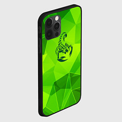 Чехол для iPhone 12 Pro Max Scorpions green poly, цвет: 3D-черный — фото 2