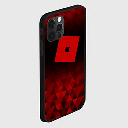Чехол для iPhone 12 Pro Max Roblox red poly, цвет: 3D-черный — фото 2