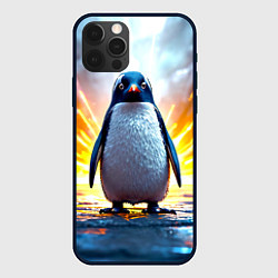 Чехол для iPhone 12 Pro Max Эпичный пингвин, цвет: 3D-черный