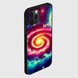 Чехол для iPhone 12 Pro Max Spiral galaxy - neon glow, цвет: 3D-черный — фото 2