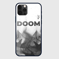 Чехол для iPhone 12 Pro Max Doom - white gradient посередине, цвет: 3D-черный