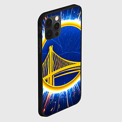 Чехол для iPhone 12 Pro Max Голден Стэйт Уорриорз логотип, цвет: 3D-черный — фото 2