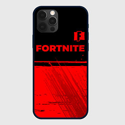 Чехол для iPhone 12 Pro Max Fortnite - red gradient посередине, цвет: 3D-черный