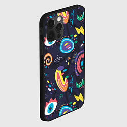 Чехол для iPhone 12 Pro Max Космическая абстракция с глазами, цвет: 3D-черный — фото 2