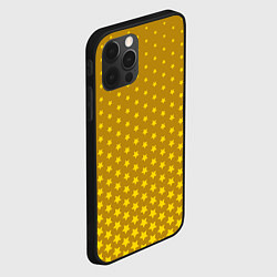 Чехол для iPhone 12 Pro Max Золотые звезды, цвет: 3D-черный — фото 2
