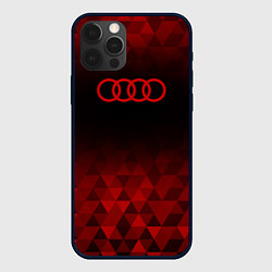 Чехол для iPhone 12 Pro Max Audi red poly, цвет: 3D-черный