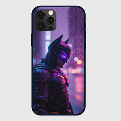 Чехол для iPhone 12 Pro Max Бэтмен под дождем, цвет: 3D-черный