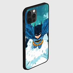 Чехол для iPhone 12 Pro Max Бэтмен летит в облаках, цвет: 3D-черный — фото 2