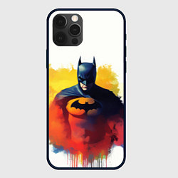 Чехол для iPhone 12 Pro Max Бэтмен в краске, цвет: 3D-черный