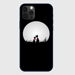 Чехол для iPhone 12 Pro Max Любовь при луне, цвет: 3D-черный
