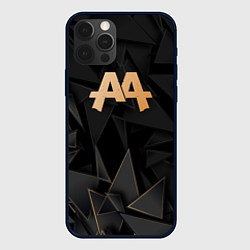 Чехол для iPhone 12 Pro Max Asking Alexandria golden poly, цвет: 3D-черный