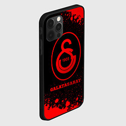 Чехол для iPhone 12 Pro Max Galatasaray - red gradient, цвет: 3D-черный — фото 2