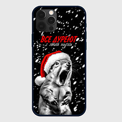 Чехол для iPhone 12 Pro Max Все дуреют с этой пурги, цвет: 3D-черный