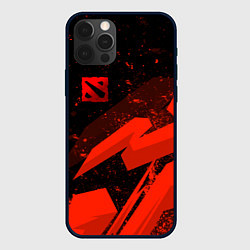 Чехол для iPhone 12 Pro Max Dota 2 - красные брызги, цвет: 3D-черный