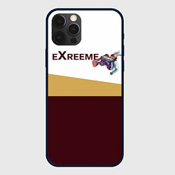 Чехол для iPhone 12 Pro Max Экстрим сноуборд, цвет: 3D-черный