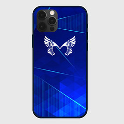 Чехол для iPhone 12 Pro Max Placebo blue poly, цвет: 3D-черный