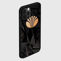 Чехол для iPhone 12 Pro Max Daewoo golden poly, цвет: 3D-черный — фото 2