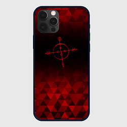 Чехол для iPhone 12 Pro Max Megadeth red poly, цвет: 3D-черный