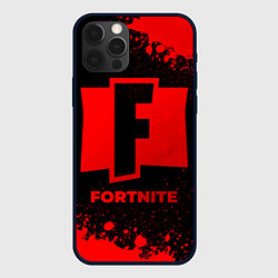 Чехол для iPhone 12 Pro Max Fortnite - red gradient, цвет: 3D-черный
