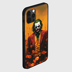 Чехол для iPhone 12 Pro Max Джокер в поле цветов, цвет: 3D-черный — фото 2
